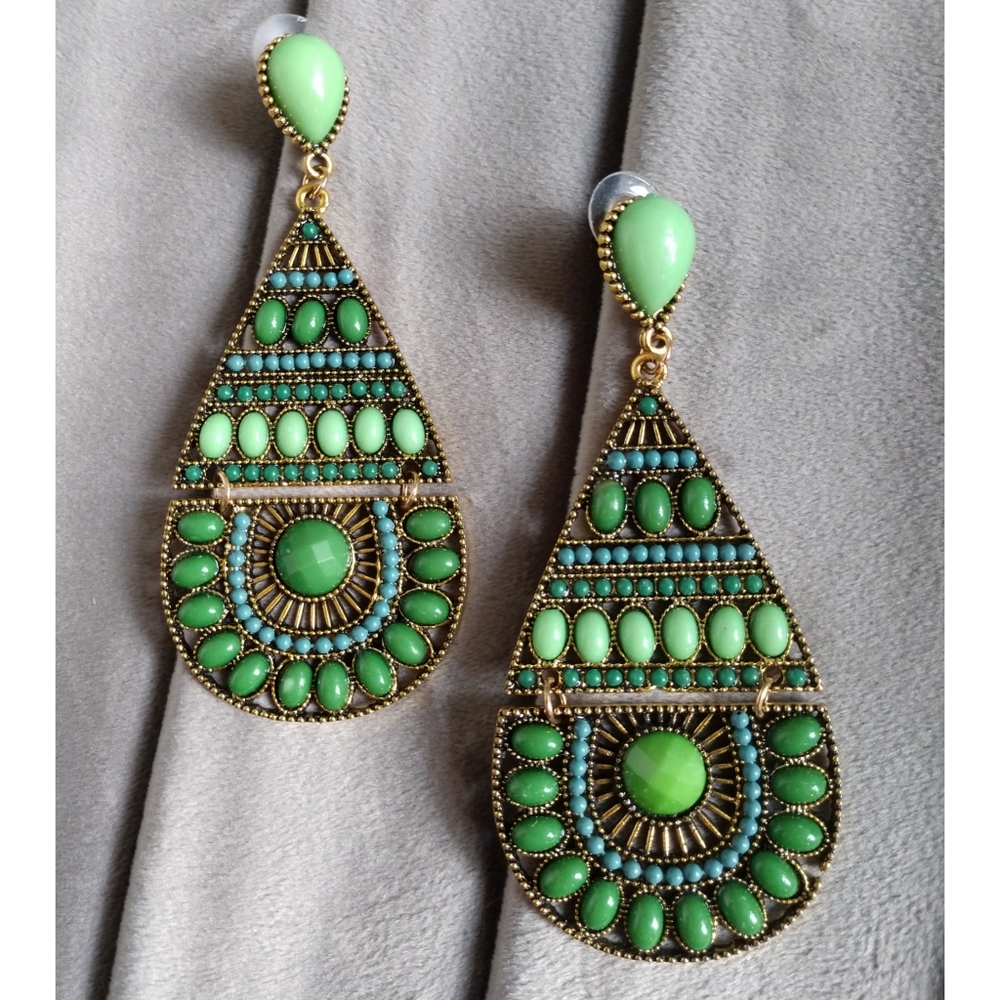 Boho Chic Festival Teardrop Dangle Earrings